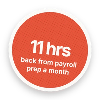 11 hrs back from payroll prep a month